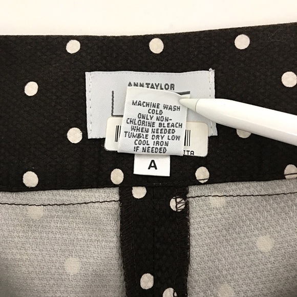 Ann Taylor Loft Brown Ankle Pants Polka Dot Sz 4 - Picture 6 of 6